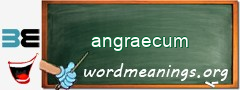 WordMeaning blackboard for angraecum